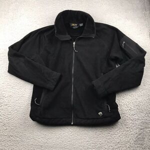 Mountain Hardwear Monkey Fleece Jacket Womens M Black Full Zip Deep‎ Pile COat